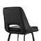 Armen Living Carise Black Faux Leather and Black Metal Swivel 30" Bar Stool LCCABABLBL30 - alternate 9